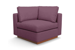 Taylor Plush Corner Seat :: Leg Finish: Pecan