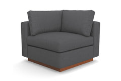 Taylor Plush Corner Seat :: Leg Finish: Pecan