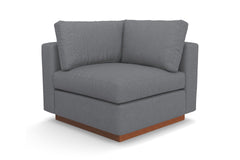 Taylor Plush Corner Seat :: Leg Finish: Pecan