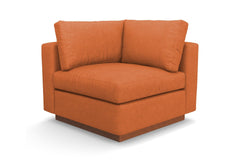 Taylor Plush Corner Seat :: Leg Finish: Pecan