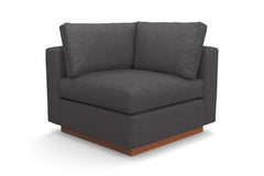 Taylor Plush Corner Seat :: Leg Finish: Pecan