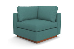 Taylor Plush Corner Seat :: Leg Finish: Pecan