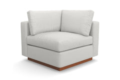 Taylor Plush Corner Seat :: Leg Finish: Pecan