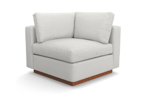 Taylor Plush Corner Seat :: Leg Finish: Pecan