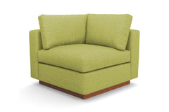 Taylor Plush Corner Seat :: Leg Finish: Pecan