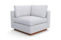 Taylor Plush Corner Seat :: Leg Finish: Pecan