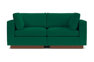 Taylor Plush 2pc Modular Sofa :: Leg Finish: Pecan