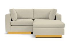 Taylor Plush 3pc Modular Reversible Chaise Sofa :: Leg Finish: Natural