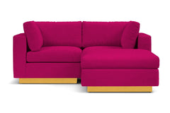 Taylor Plush 3pc Modular Reversible Chaise Sofa :: Leg Finish: Natural