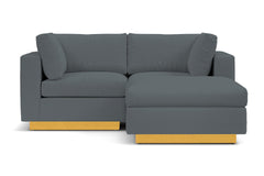 Taylor Plush 3pc Modular Reversible Chaise Sofa :: Leg Finish: Natural