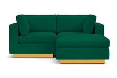 Taylor Plush 3pc Modular Reversible Chaise Sofa :: Leg Finish: Natural