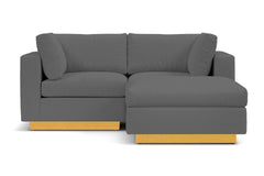 Taylor Plush 3pc Modular Reversible Chaise Sofa :: Leg Finish: Natural