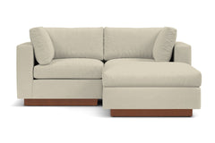 Taylor Plush 3pc Modular Reversible Chaise Sofa :: Leg Finish: Pecan