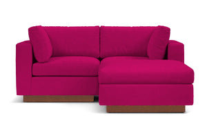 Taylor Plush 3pc Modular Reversible Chaise Sofa :: Leg Finish: Pecan