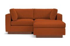 Taylor Plush 3pc Modular Reversible Chaise Sofa :: Leg Finish: Pecan