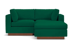 Taylor Plush 3pc Modular Reversible Chaise Sofa :: Leg Finish: Pecan