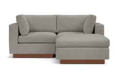 Taylor Plush 3pc Modular Reversible Chaise Sofa :: Leg Finish: Pecan