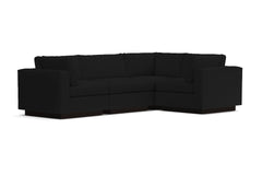 Taylor Plush 4pc Modular L-Sectional Sofa :: Leg Finish: Espresso