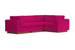 Taylor Plush 4pc Modular L-Sectional Sofa :: Leg Finish: Pecan