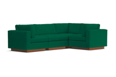 Taylor Plush 4pc Modular L-Sectional Sofa :: Leg Finish: Pecan
