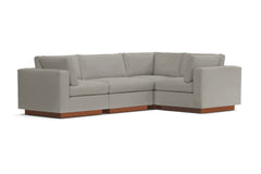 Taylor Plush 4pc Modular L-Sectional Sofa :: Leg Finish: Pecan