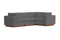 Taylor Plush 4pc Modular L-Sectional Sofa :: Leg Finish: Pecan