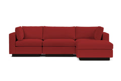 Taylor Plush 4pc Modular Chaise Sectional Sofa :: Leg Finish: Espresso
