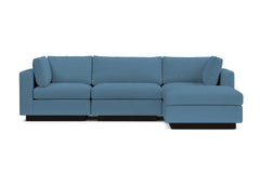 Taylor Plush 4pc Modular Chaise Sectional Sofa :: Leg Finish: Espresso