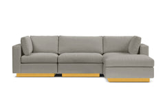 Taylor Plush 4pc Modular Chaise Sectional Sofa :: Leg Finish: Natural