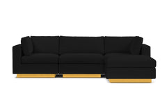 Taylor Plush 4pc Modular Chaise Sectional Sofa :: Leg Finish: Natural