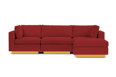 Taylor Plush 4pc Modular Chaise Sectional Sofa :: Leg Finish: Natural