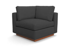 Taylor Plush Corner Seat :: Leg Finish: Pecan