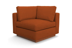 Taylor Plush Corner Seat :: Leg Finish: Pecan