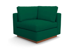 Taylor Plush Corner Seat :: Leg Finish: Pecan