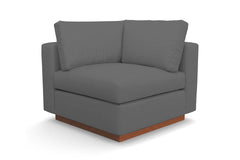 Taylor Plush Corner Seat :: Leg Finish: Pecan