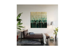 Teal Hexagons Wall Mural by Elisabeth Fredriksson