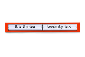 Texttime Clock by Cloudnola RED/WHITE