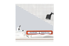 Texttime Clock by Cloudnola RED/WHITE