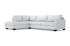 Tuxedo 2pc Sectional Sofa :: Leg Finish: Espresso / Configuration: LAF - Chaise on the Left