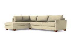 Tuxedo 2pc Sectional Sofa :: Leg Finish: Pecan / Configuration: LAF - Chaise on the Left