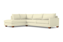 Tuxedo 2pc Sectional Sofa :: Leg Finish: Pecan / Configuration: LAF - Chaise on the Left