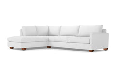 Tuxedo 2pc Sectional Sofa :: Leg Finish: Pecan / Configuration: LAF - Chaise on the Left