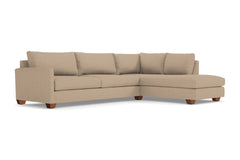 Tuxedo 2pc Sectional Sofa :: Leg Finish: Pecan / Configuration: RAF - Chaise on the Right