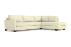 Tuxedo 2pc Sectional Sofa :: Leg Finish: Pecan / Configuration: RAF - Chaise on the Right