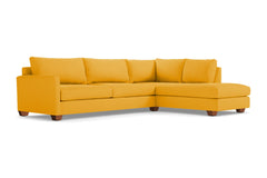 Tuxedo 2pc Sectional Sofa :: Leg Finish: Pecan / Configuration: RAF - Chaise on the Right