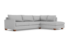 Tuxedo 2pc Sectional Sofa :: Leg Finish: Pecan / Configuration: RAF - Chaise on the Right
