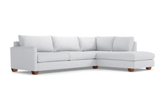 Tuxedo 2pc Sectional Sofa :: Leg Finish: Pecan / Configuration: RAF - Chaise on the Right