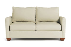 Tuxedo Twin Size Sleeper Sofa :: Leg Finish: Pecan / Sleeper Option: Deluxe Innerspring Mattress