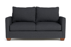 Tuxedo Twin Size Sleeper Sofa :: Leg Finish: Pecan / Sleeper Option: Deluxe Innerspring Mattress