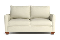 Tuxedo Twin Size Sleeper Sofa :: Leg Finish: Pecan / Sleeper Option: Memory Foam Mattress